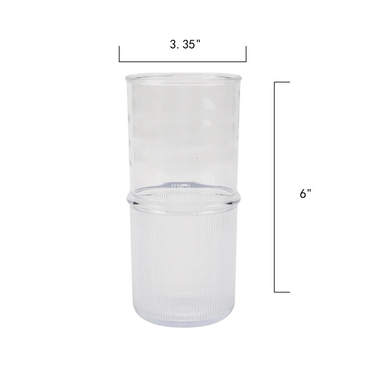 Better Homes and Gardens 21-Ounce Tall Clear Ribbed Tritan Tumbler | Walmart (US)