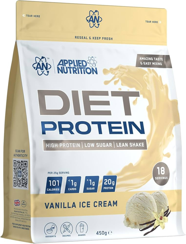 Applied Nutrition Diet Whey - High Protein Powder Supplement, Low Carb & Sugar, for Weight Manage... | Amazon (UK)