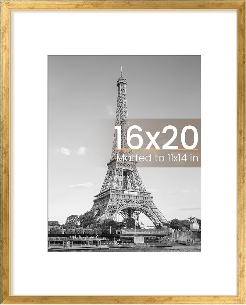 upsimples 16x20 Picture Frame, Display Pictures 11x14 with Mat or 16 x 20 Without, Wall Hanging P... | Amazon (US)