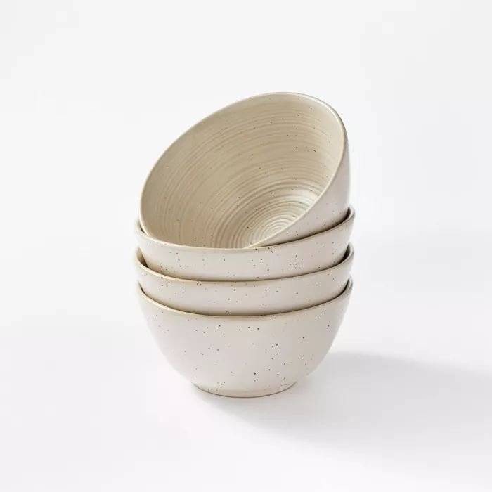 23oz 4pk Stoneware Glazed Salad Bowls Cream – Threshold™ designed with Studio McGee | Target