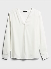 Drapey V-Neck Blouse | Banana Republic Factory