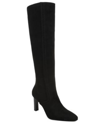 Franco Sarto Women's Damiana Square Toe Zip Tall Boots - Espresso Croco Faux Leather | Macy's