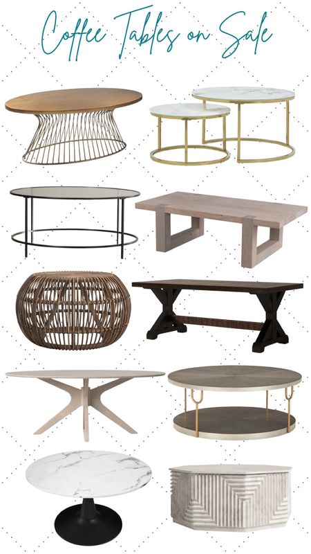 Coffee tables 
Round 
Square 
Rectangular 
Metal 
Wood 
Shagreen 
Rattan 
Wicker 

#LTKFind #LTKstyletip #LTKhome