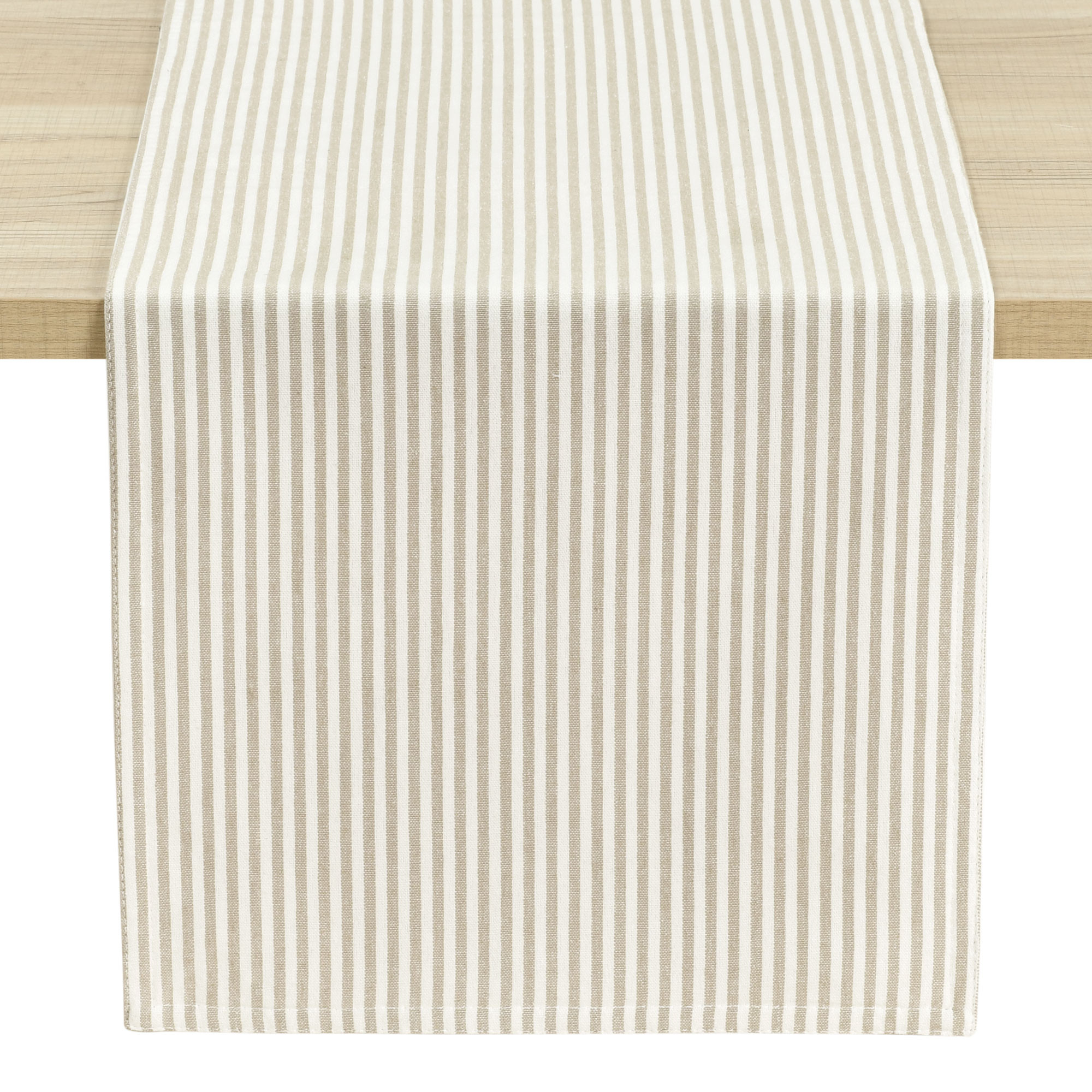 Lush Decor Farmhouse Ticking Stripe Yarn Dyed Table Runner Neutral Single, 13" x 72" - Walmart.co... | Walmart (US)