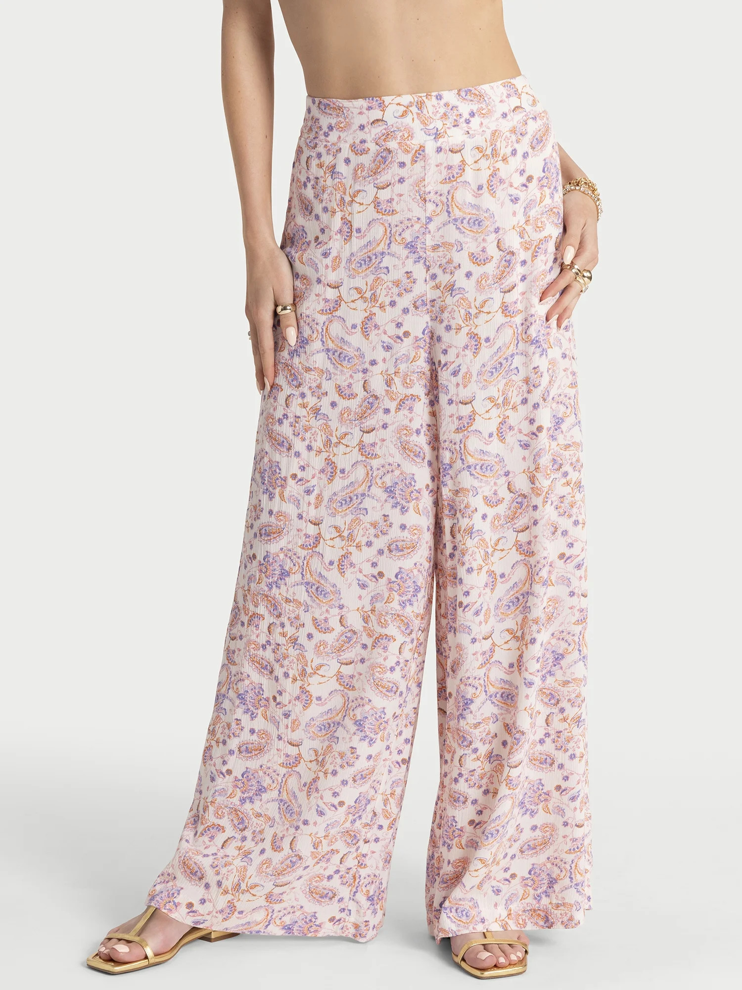 Jessica Simpson Women's Saydee Wide Pull On Pants, Sizes XS-XL | Walmart (US)