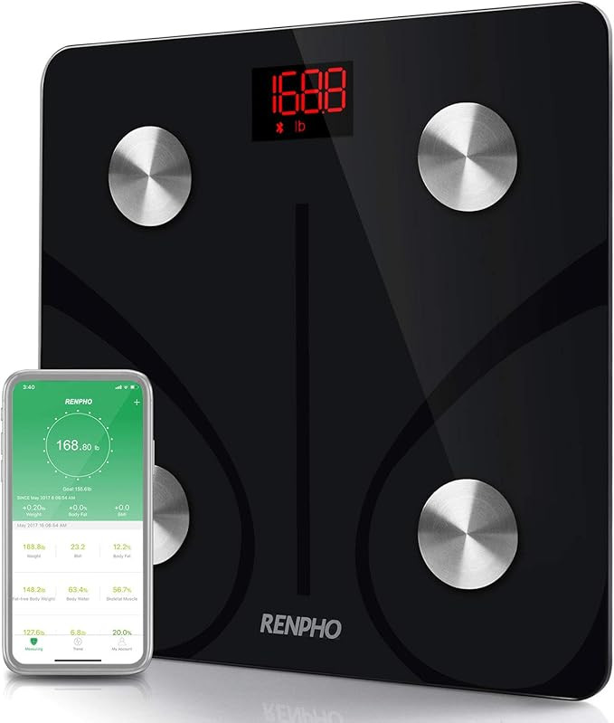 RENPHO Bluetooth Body Fat Scale Smart BMI Scale Digital Bathroom Wireless Weight Scale, Body Comp... | Amazon (US)