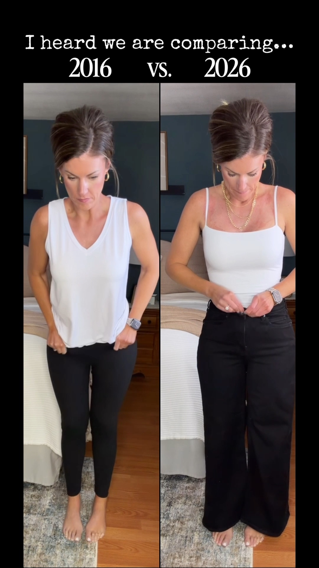 Millennial outfit update. Ditching the leggings and blanket scarf. Have you made the swaps??