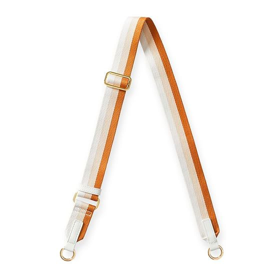 Build Your Bag Crossbody Strap, 3 Stripe Twill | Mark and Graham