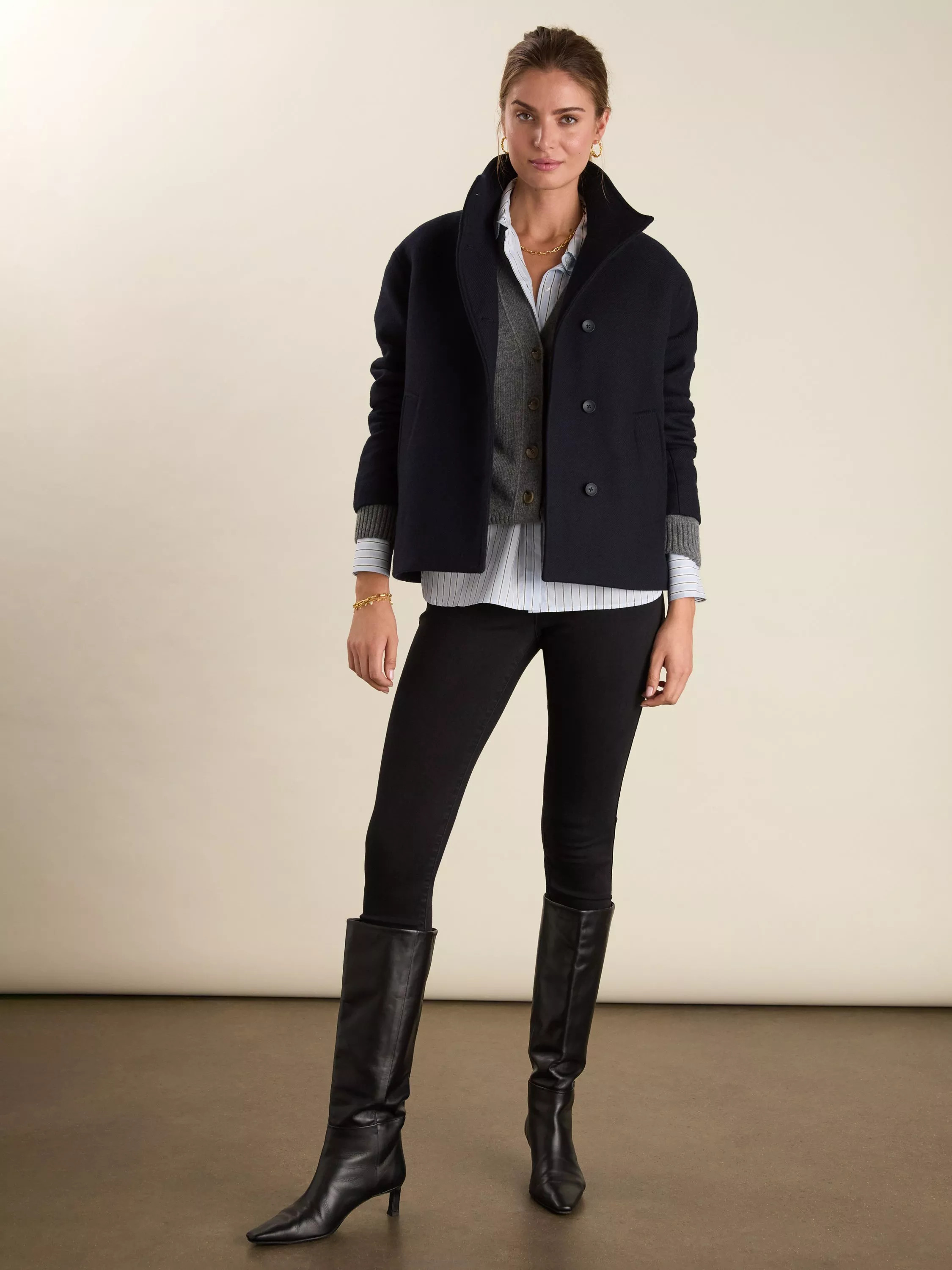 Baukjen High Rise Skinny Jeans, Washed Black | John Lewis (UK)