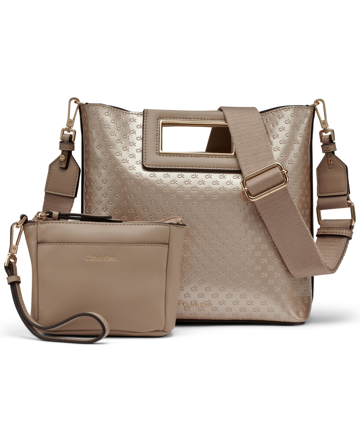 Calvin Klein Women's Eira Mini Crossbody Bag - Silver Mink | Macy's