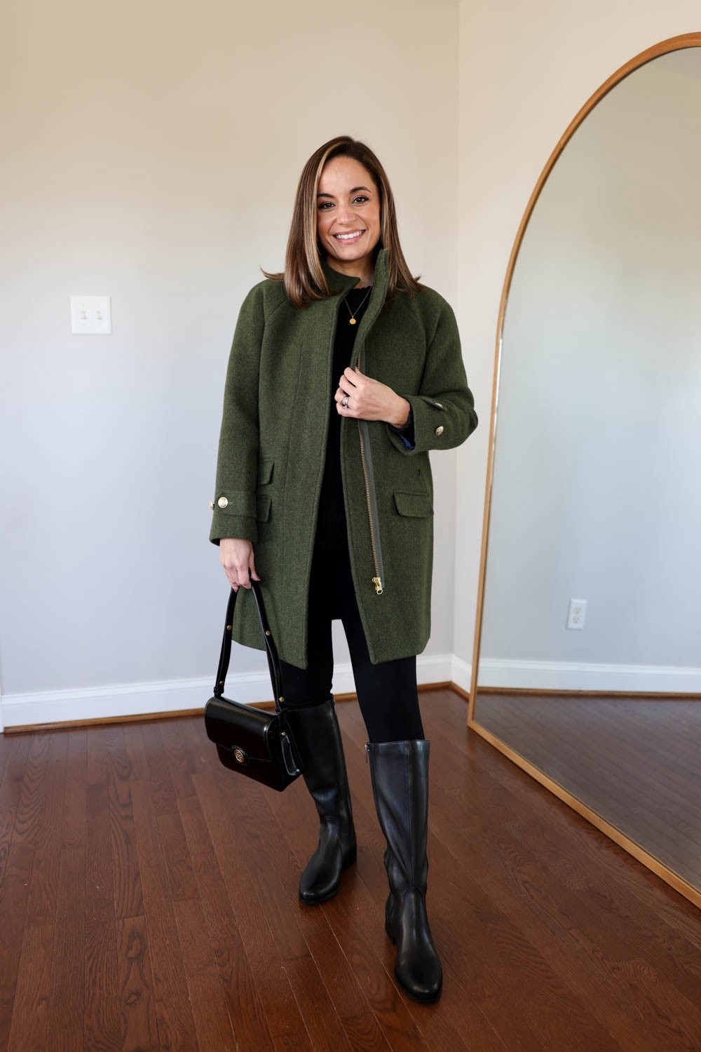 Other ways to wear the Duo Haltham boots and a restock of a coat I loved last season! 

Boots: size up 1/2 size if in between sizes, measure for your calf size, I wear the 35cm option 
Coat (J.Crew): petite 00 tts
Leggings (Aerie ): xs short
Turtleneck (Quince): xs 

#LTKPetite #LTKSeasonal