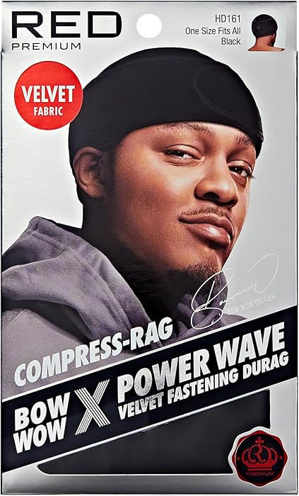 RED Premium Bow Wow X Power Wave Durag, 360 Wave Compression Cap for Men & Women, Adjustable Hook... | Amazon (US)