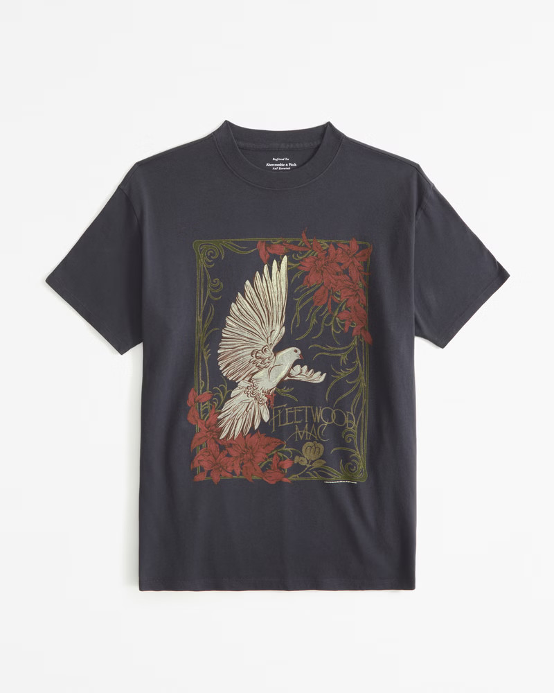 Oversized Fleetwood Mac Graphic Tee | Abercrombie & Fitch (US)