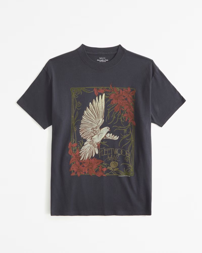 Women's Oversized Fleetwood Mac Graphic Tee | Women's New Arrivals | Abercrombie.com | Abercrombie & Fitch (US)