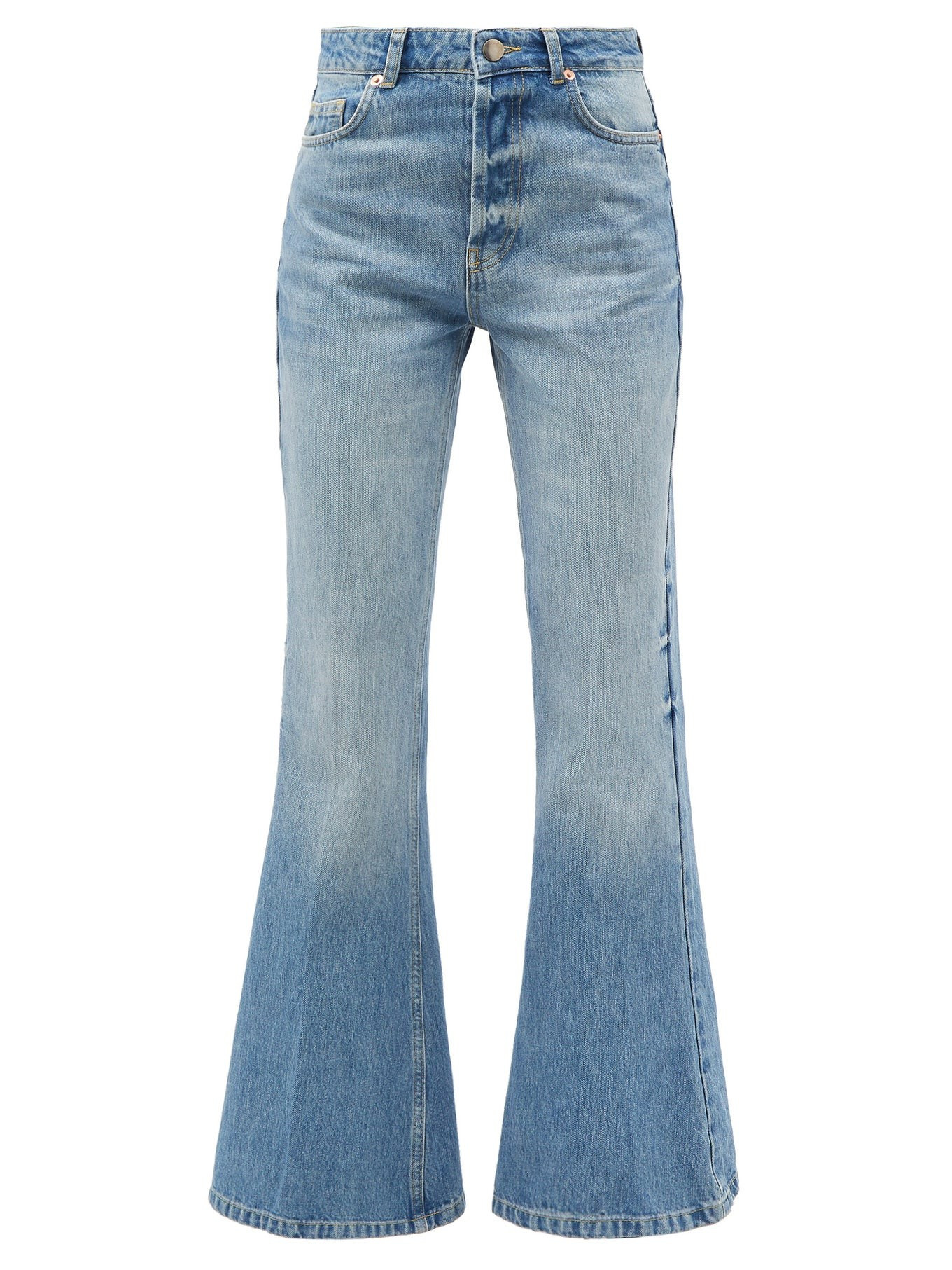 Organic cotton-blend denim flared-leg jeans | Raey | Matches (US)