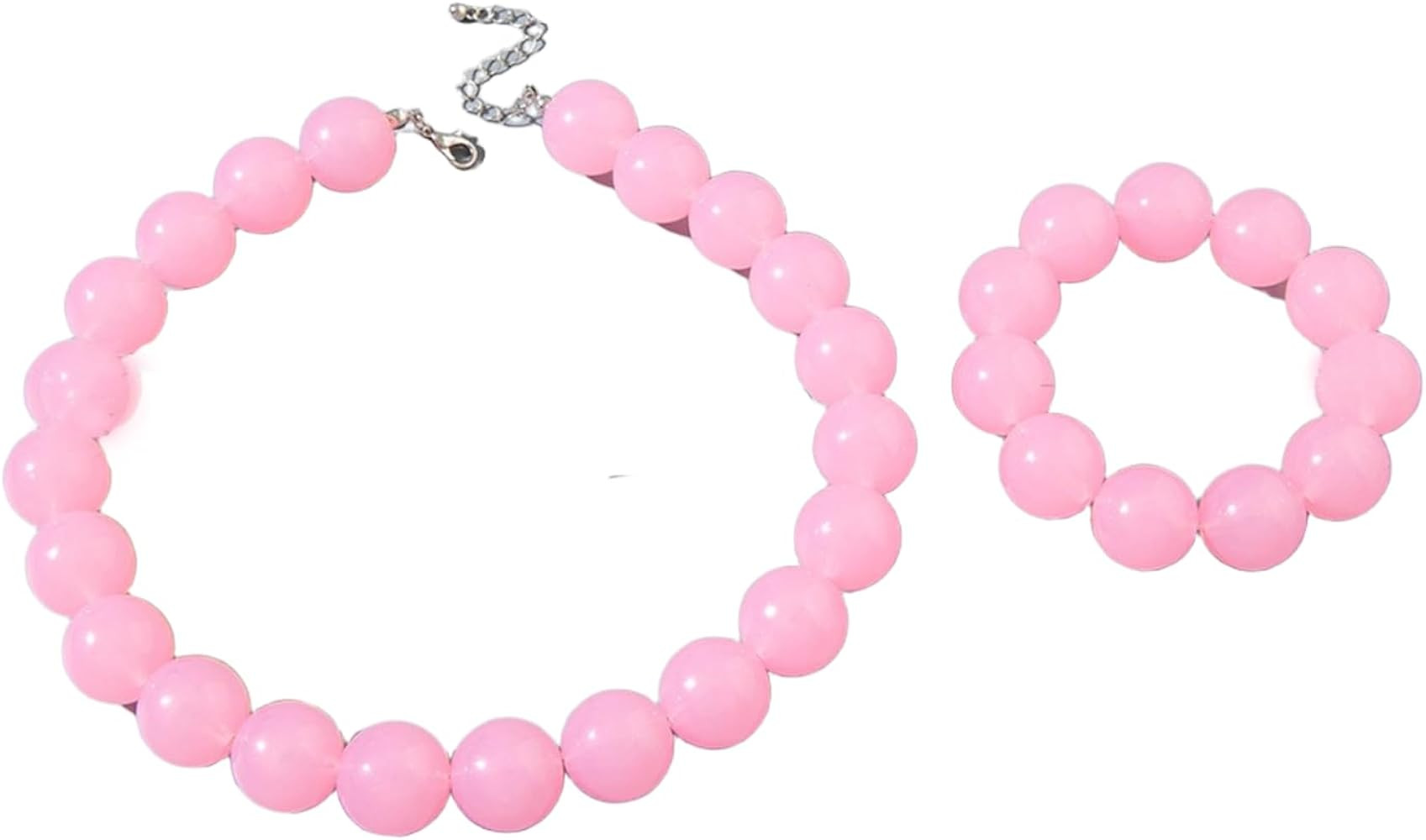 Colorful Chunky Beaded Necklace for Women Colorful Acrylic Round Beaded Choker Necklace Fashion A... | Amazon (US)