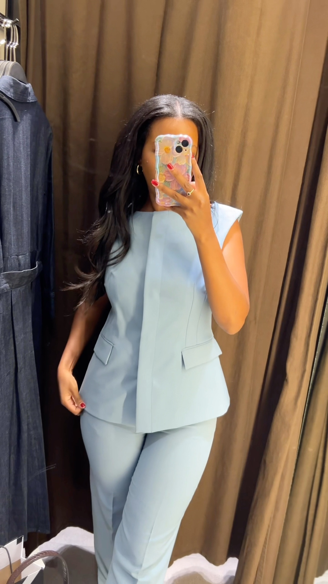 🩵🩵 vest top runs large and pants run small! But I’m obsessed with this suit😍 

#LTKStyleTip #LTKWorkwear #LTKTall