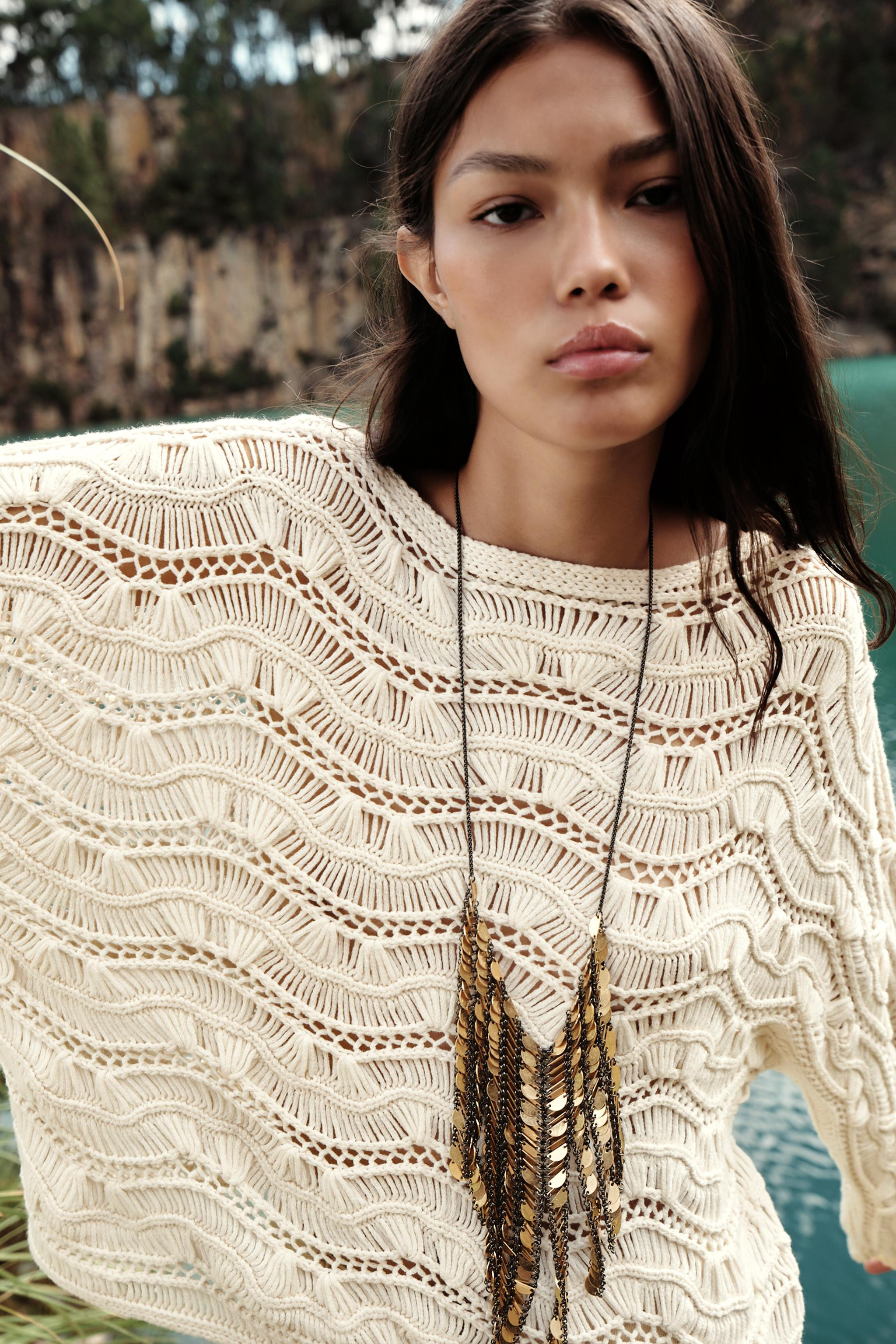 DROP NEEDLE KNIT SWEATER | Zara Canada