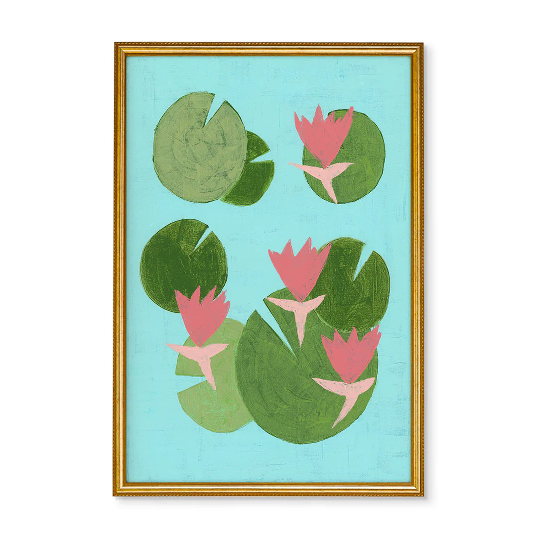 Dancing Lilies in Blue by Love Katie Darling Painted Art Prints | Urban Garden Prints