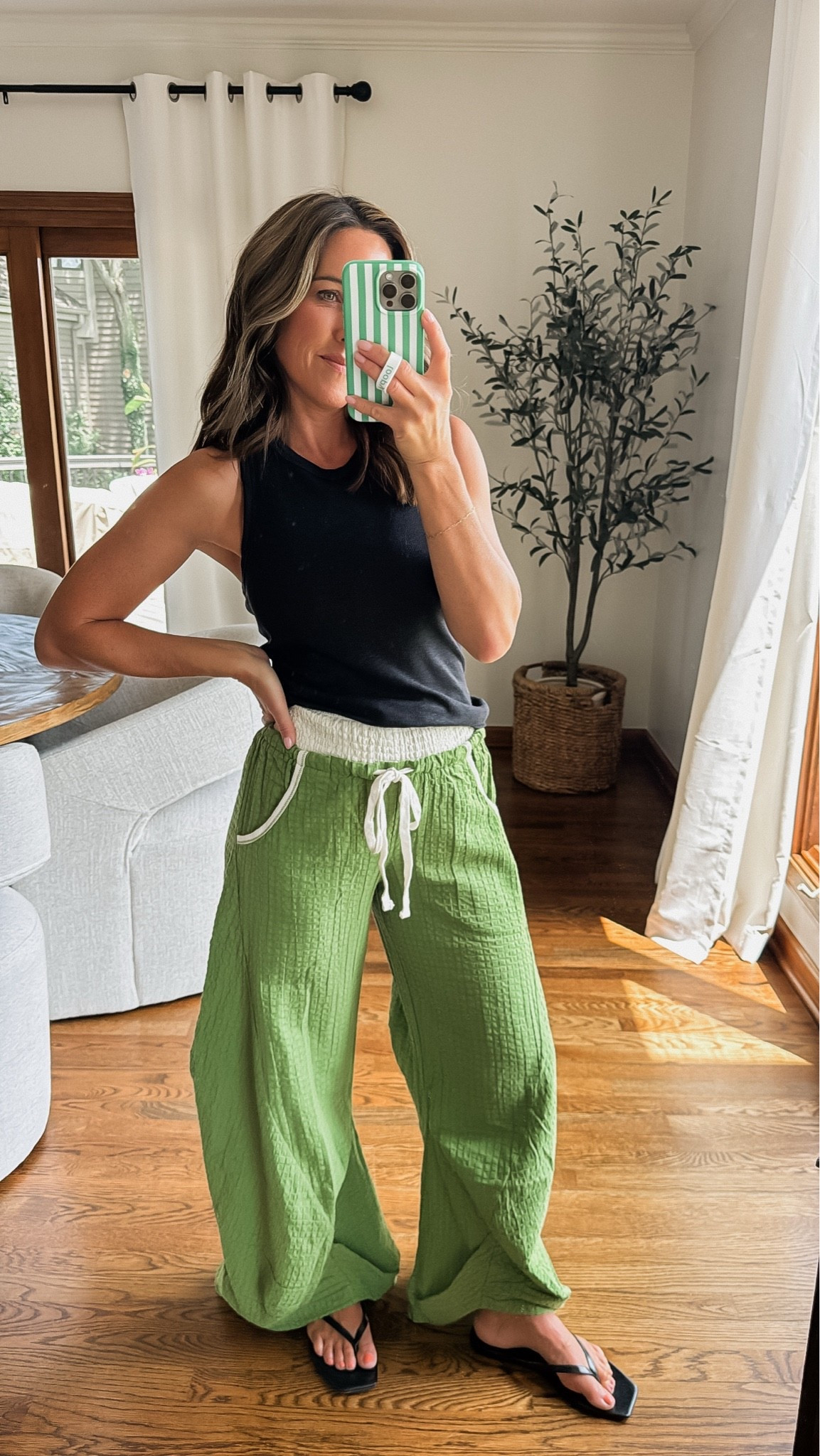 Today’s outfit. Casual but fun! 
XS pants. Also in ivory.

#LTKootd #LTKmomlife #LTKOver40