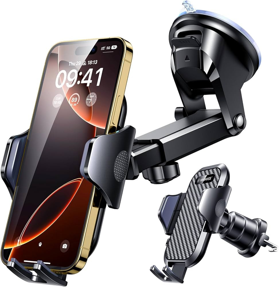VANMASS [Longest Lasting] True Military-Grade Car Phone Holder Strongest Suction & Clip Cell Moun... | Amazon (US)