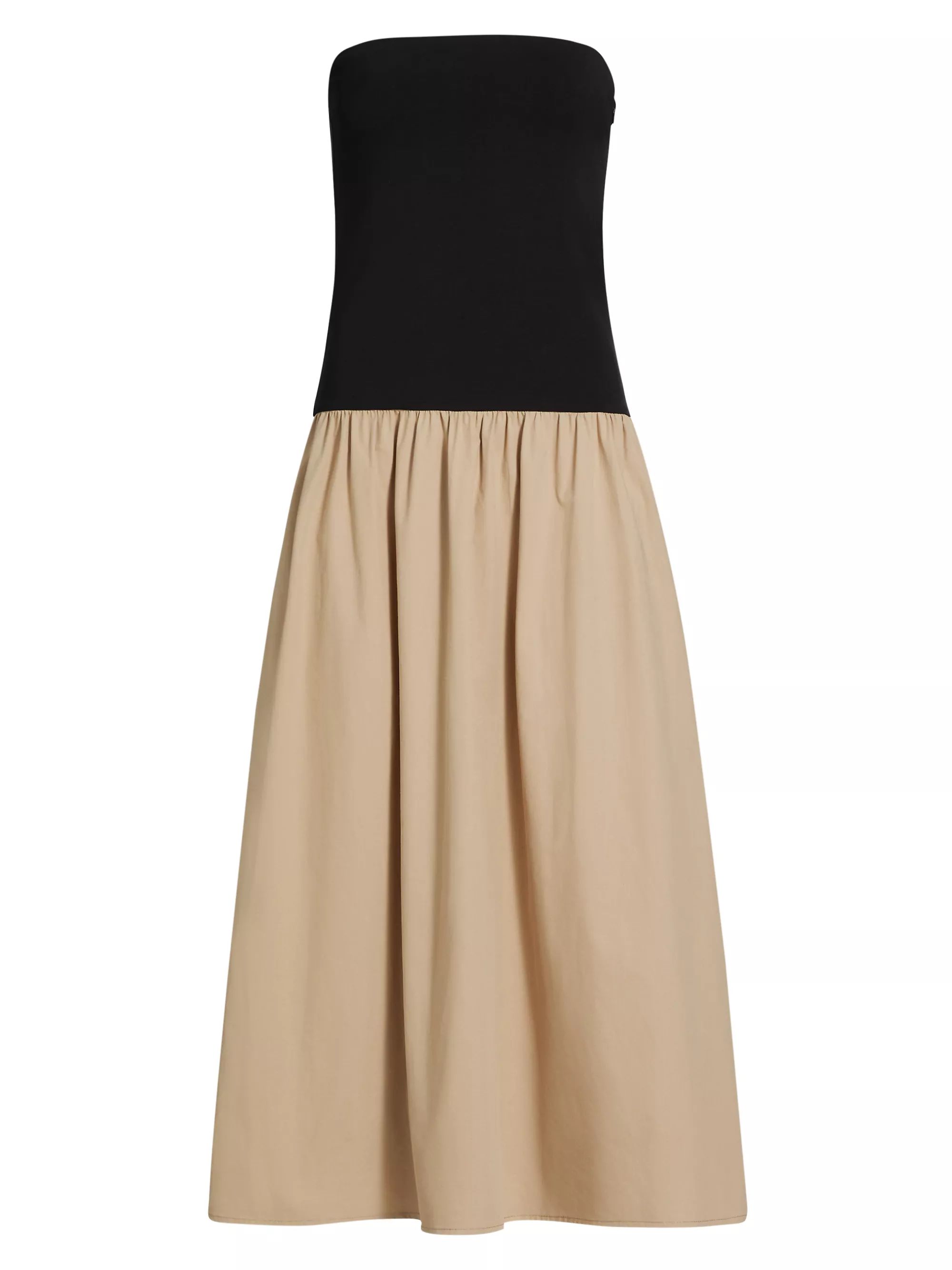 Shop Wayf Kierstin Strapless Drop-Waist Midi-Dress | Saks Fifth Avenue | Saks Fifth Avenue