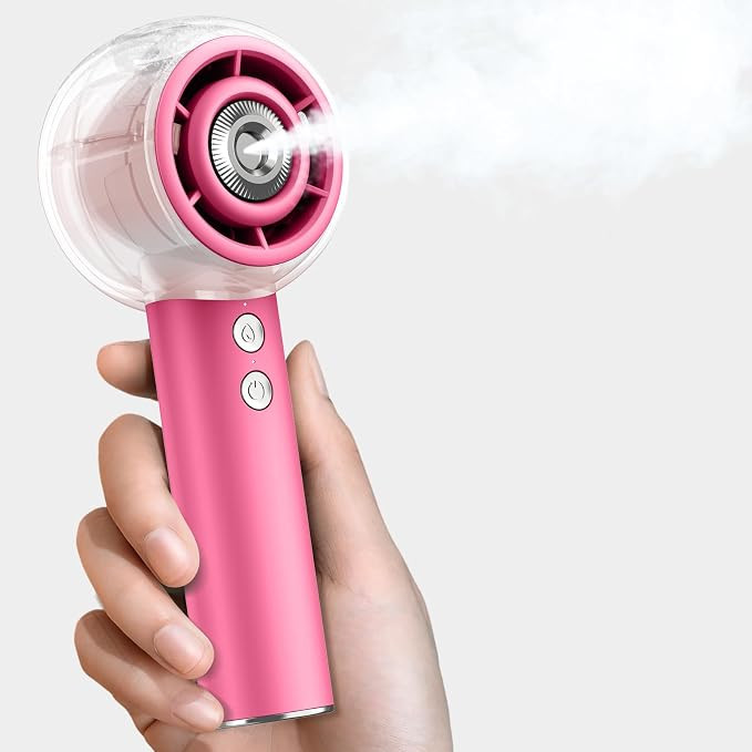 Misting Portable Handheld Fan, Powerful Turbo Motor, 6000mAh Rechargeable Battery Personal Mini F... | Amazon (US)