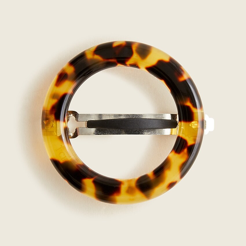 Oval barrette in Italian tortoise | J. Crew US