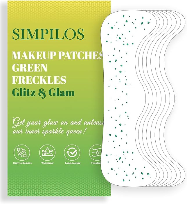 Green Face Glitter - Waterproof and Long-Lasting Body Glitter Speckles, Sparkle Makeup Patches fo... | Amazon (US)