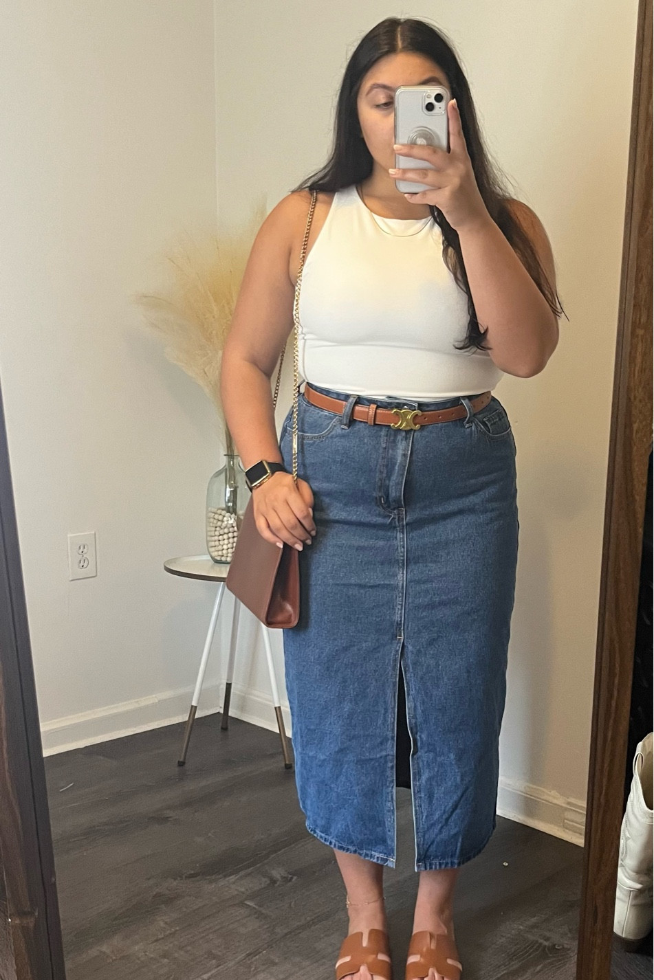 denim skirt season 🤍

#LTKworkwear #LTKfindsunder50 #LTKmidsize