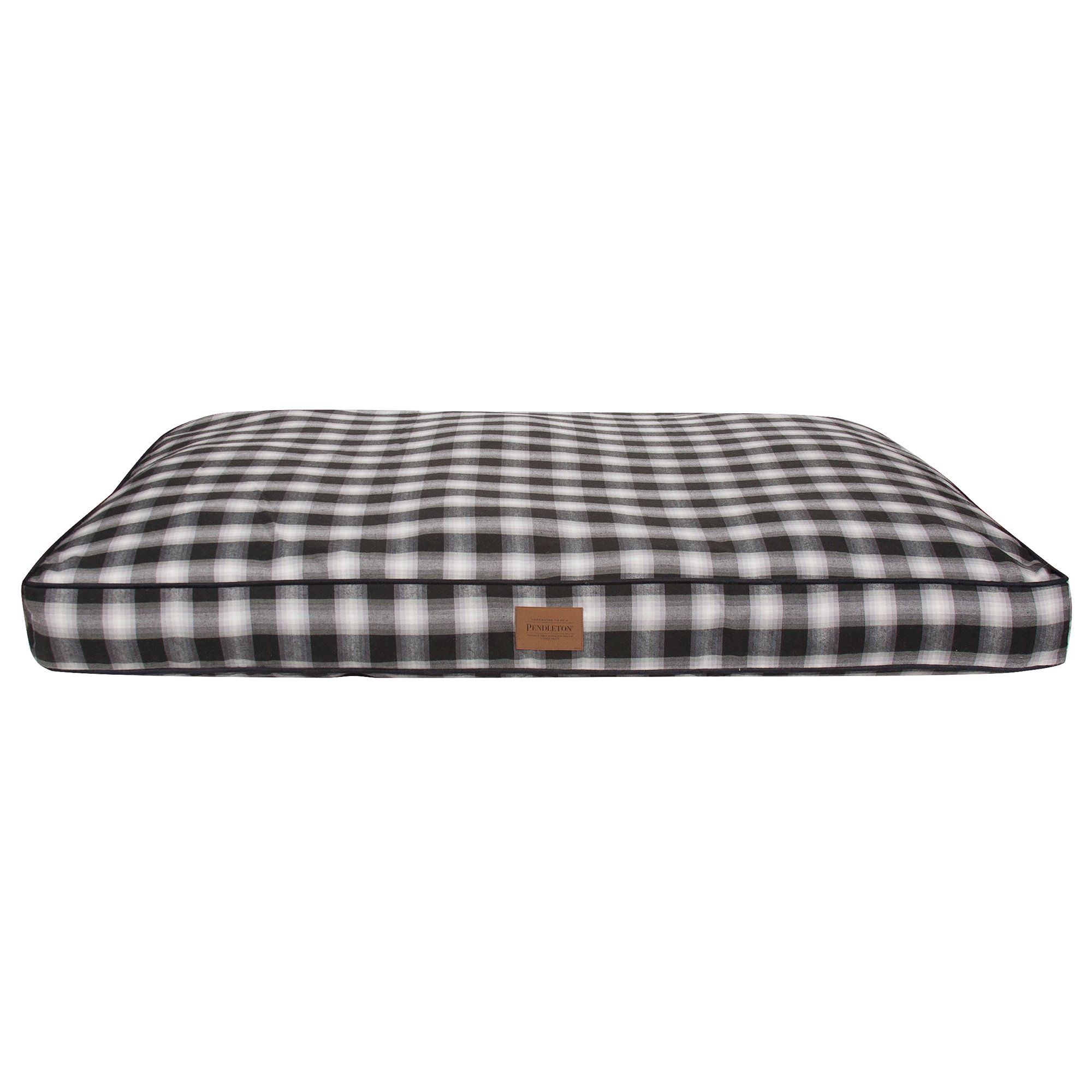 Pendleton Plaid Pet Bed in Charcoal Ombre, 48" L x 36" W, X-Large | PETCO Animal Supplies