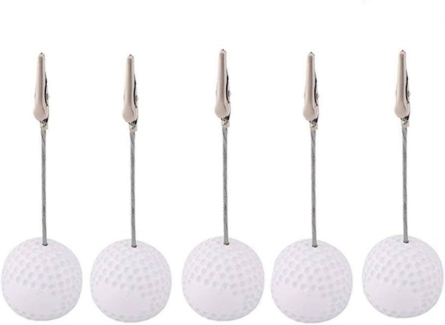 Golf Ball Shaped Table Number Holder Name Place Card Holder Memo Clip Holder Stand Note Holder Pi... | Amazon (US)