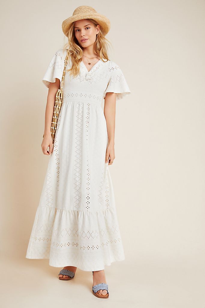 Rochelle Eyelet Maxi Dress | Anthropologie (US)