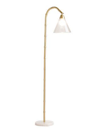 66in Gold Floor Lamp With Marble Base | Furniture & Lighting | Marshalls | Marshalls
