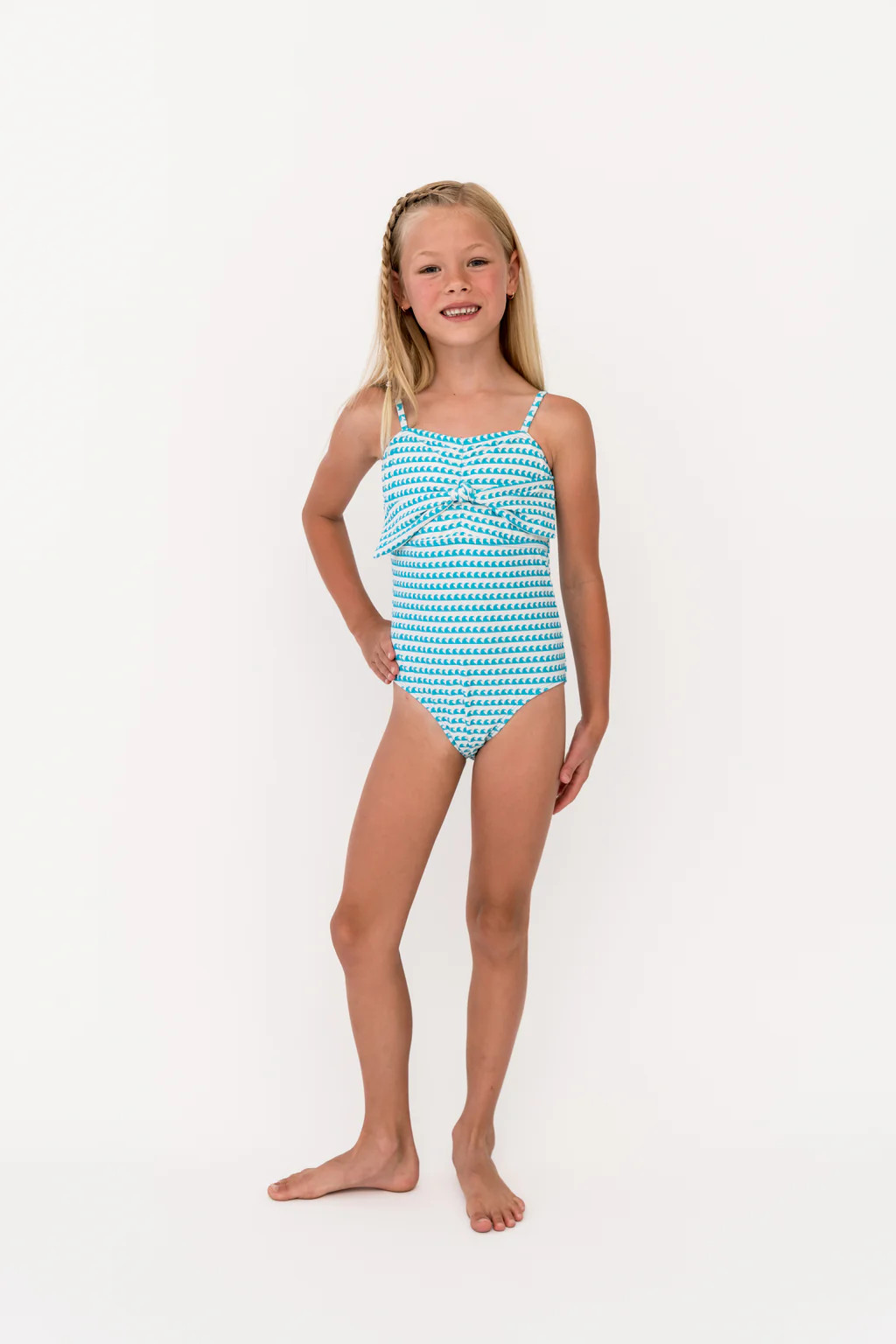 Mini Sweetheart One Piece | Aquamarine Wave | Coral Reef Swim