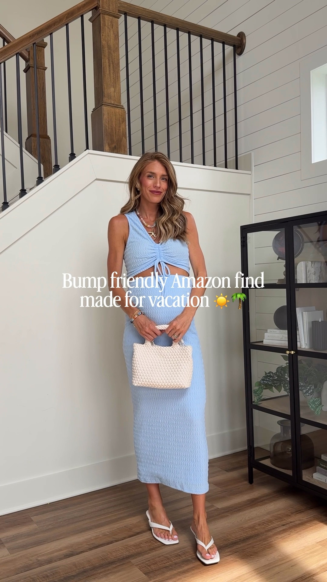 Pregnancy friendly vacation outfit from Amazon! 

Sizing:
Size small. Adjustable waistband for pregnancy

#LTKTravel #LTKBump #LTKTall
