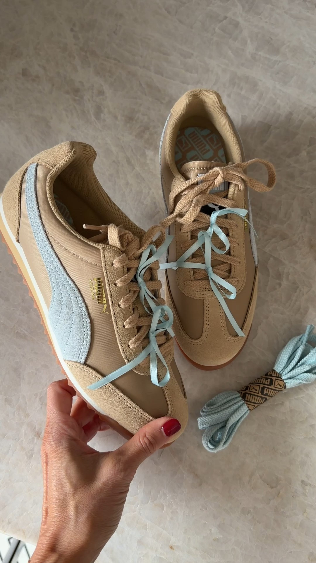 Just updated my sneakers for spring! Love this fun pop of color! 🩵 These are 10/10 comfortable and under $100! 

#LTKSeasonal #LTKstorytime #LTKOver40