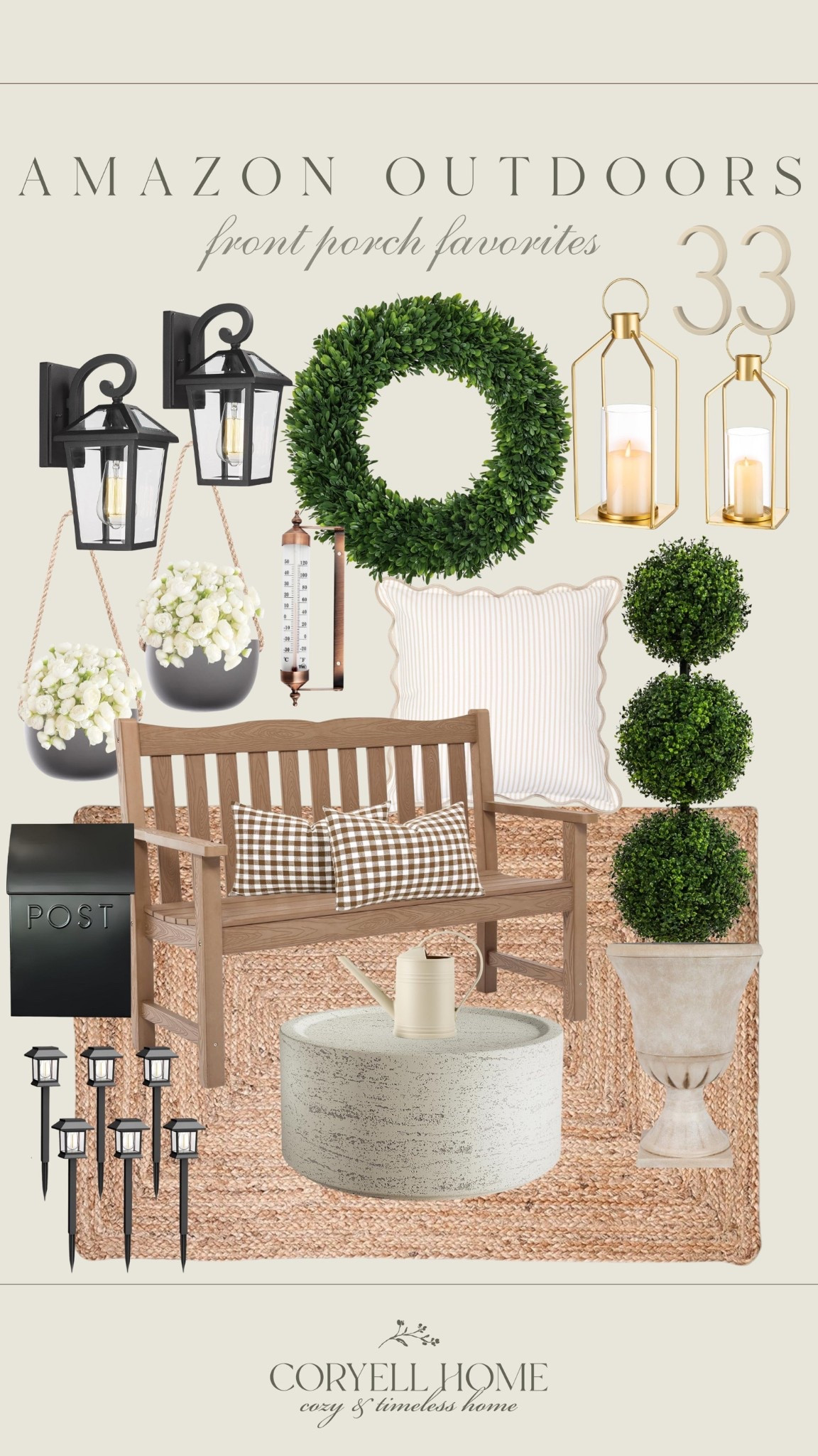 Amazon front porch favorites! Loving these outdoor home finds from Amazon. 🙌🏻🤍🌲 

#LTKFindsUnder50 #LTKHome #LTKFindsUnder100