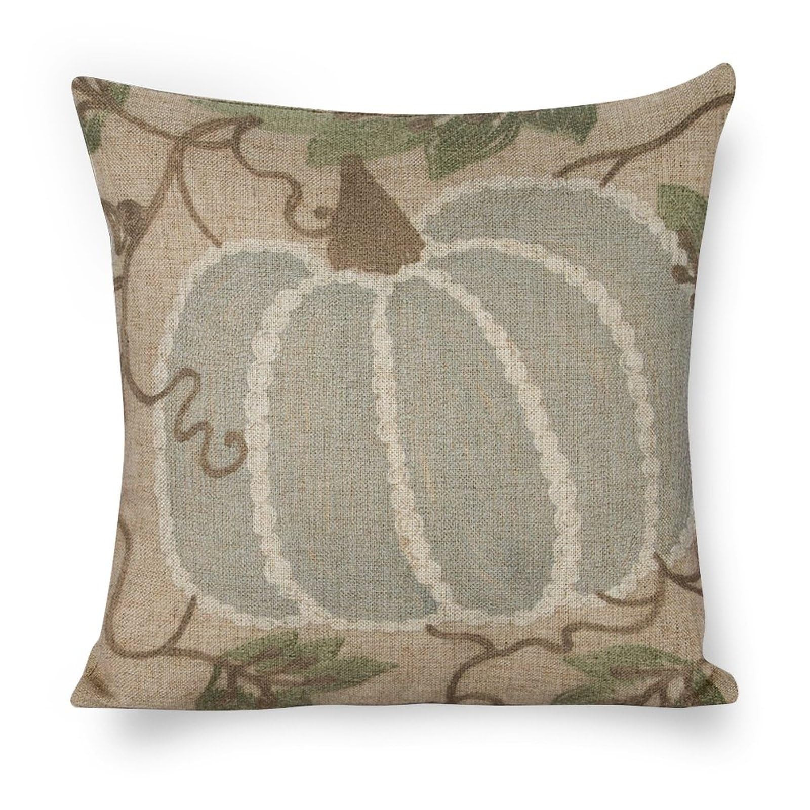 Pumpkin and Vines Crewel Embroidered Fall Pillow Cover Boho Fall Decorative Throw Pillow Covers, ... | Amazon (US)