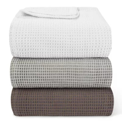 Vera Wang Waffleweave Throw Blanket | Bed Bath & Beyond | Bed Bath & Beyond