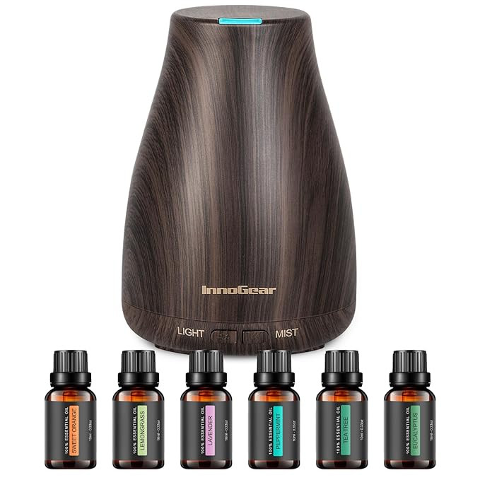 InnoGear Essential Oil Diffuser with Oils, 100ml Aromatherapy Diffuser with 6 Essential Oils Set,... | Amazon (US)