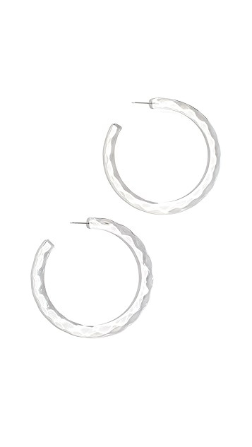 Large Textured Lucite Hoop Earrings | Shopbop