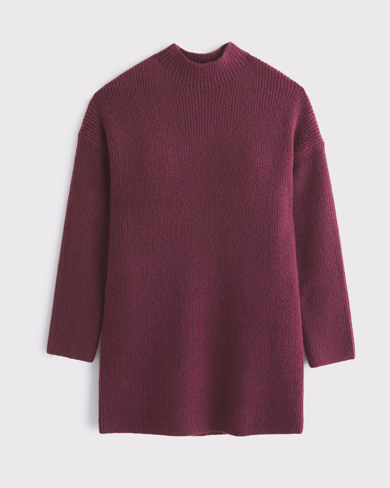 Easy Mockneck Mini Sweater Dress | Abercrombie & Fitch (UK)