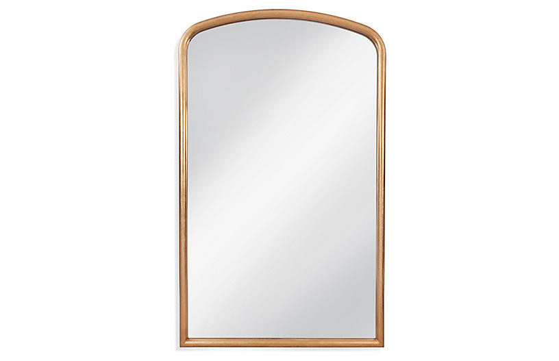 Brookings Leaner Floor Mirror, Gold | One Kings Lane