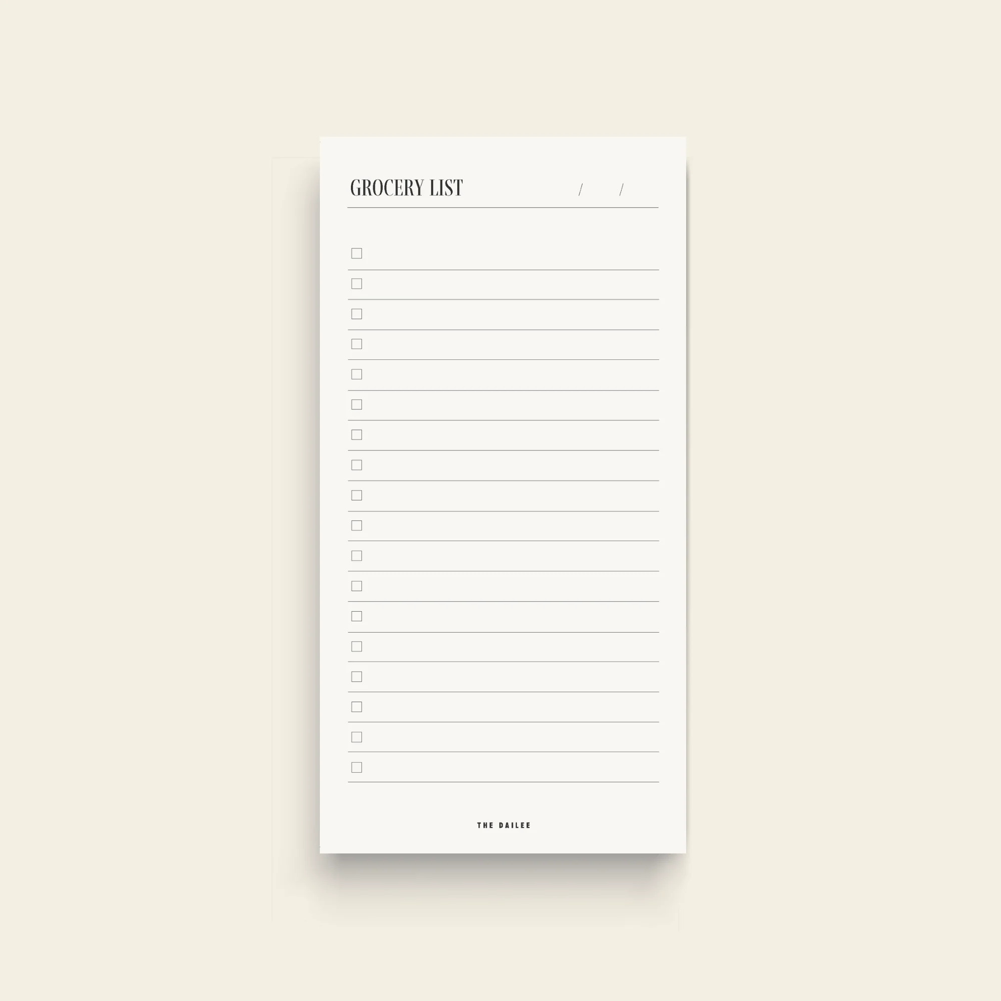 Grocery List | The Dailee