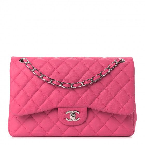 CHANEL Iridescent Caviar Quilted Jumbo Double Flap Pink | FASHIONPHILE | Fashionphile