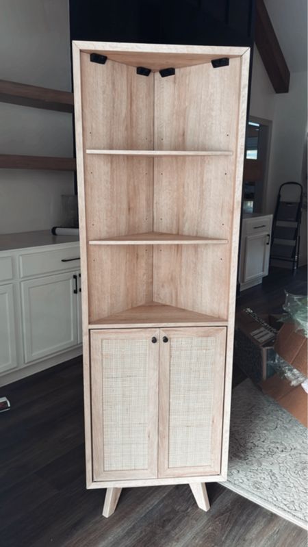 Amazon corner cabinet — 🤎⚡️ it’s absolutely beautiful! Perfect for a lone corner in a bathroom or any room tbh! Took my mama and I A HOT MINUTE to put together but it was so worth it! 

Home decor / neutrals / cabinet / modern decor / Holley Gabrielle  

#LTKsalealert #LTKhome #LTKstyletip