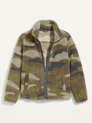 Cozy Sherpa Zip-Front Jacket for Women | Old Navy (US)