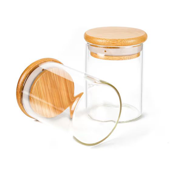 Bamboo Spice Jars Spice Jars Wooden Lid Spice Jars Glass | Etsy | Etsy (US)