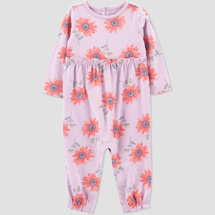Carter's Just One You® Baby Girls' Sunflower Romper - Lilac Purple | Target